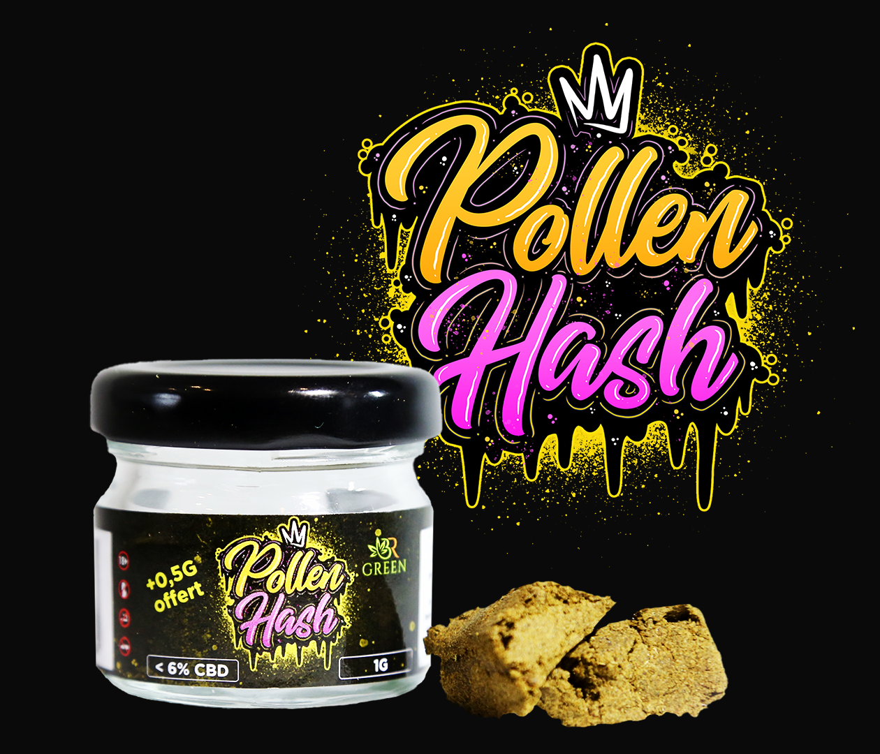 Extrait de chanvre Pollen Hash – Brgreen
